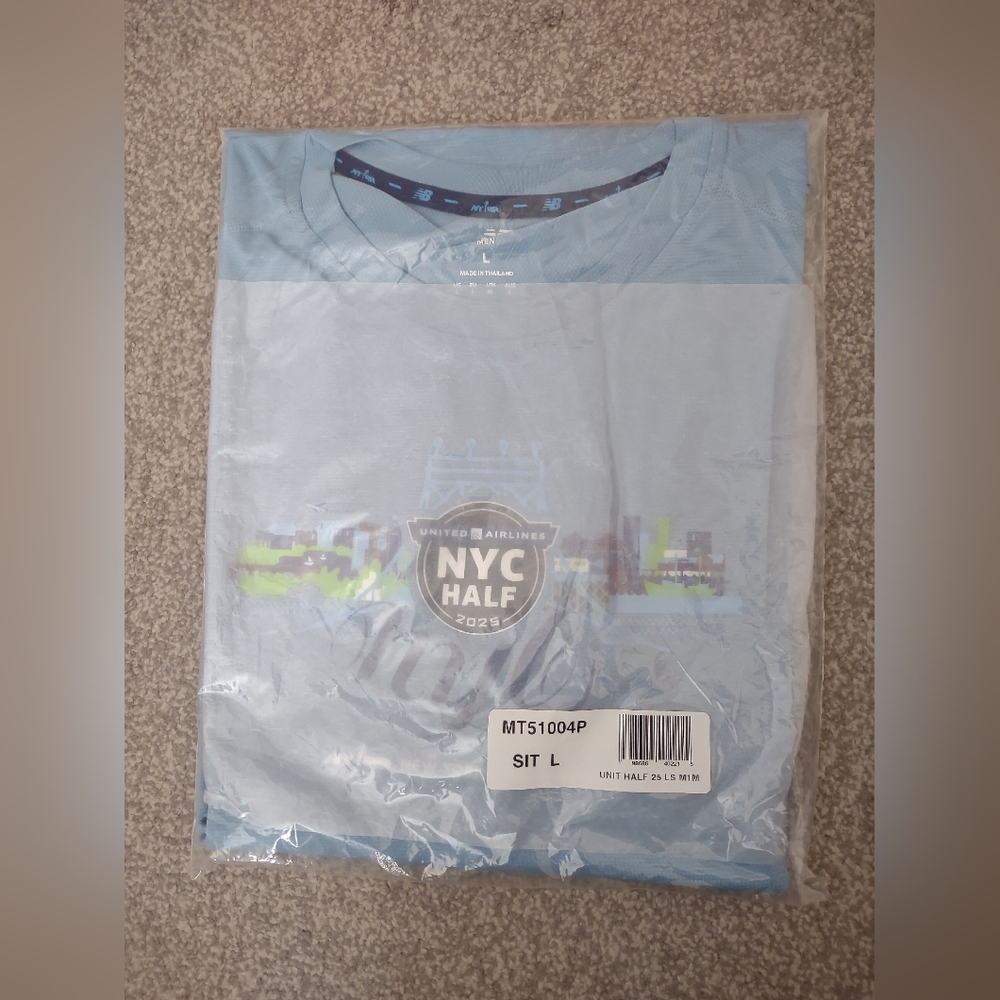 New Balance United Airlines NYC Half Marathon 2025 Long Sleeve Shirt Men's Large